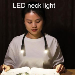 עיצוב מקצועי USB נטענת ייחודית LED צוואר תלוי אור קריאה מנורת ספר צוואר גמיש