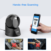 Lector de Códigos de Barras Omnidireccional Automático con Sensor Eyoyo, Escáner de Códigos de Barras de Escritorio 1D 2D para Supermercados y Tiendas