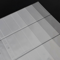Album de rangement pour cartes double face en plastique PP transparent à 3 trous, format 8,85x11,14 pouces, avec insertion de grille, reliure à feuilles mobiles, directement de l'usine