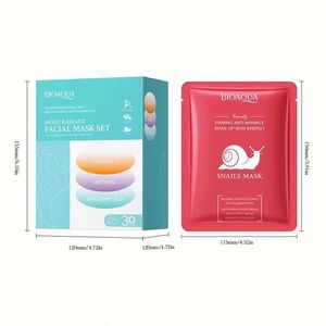 Mascarilla facial coreana <span class=keywords><strong>Bioaqua</strong></span> con ácido hialurónico y vitamina C, set de 30 mascarillas faciales hidratantes e iluminadoras, venta al por mayor. - Product Image 6