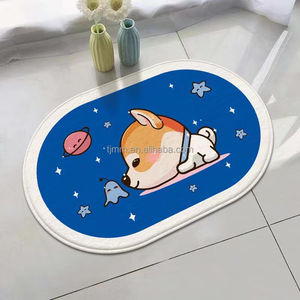 Alfombrillas absorbentes <span class=keywords><strong>de</strong></span> baño <span class=keywords><strong>de</strong></span> agua, alfombra semicircular <span class=keywords><strong>de</strong></span> Cachemira, antideslizante, para puerta <span class=keywords><strong>de</strong></span> inodoro - Product Image 3