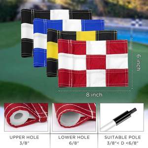 Drapeau de golf imperméable avec logo personnalisé, en nylon 420D, drapeau de trou de golf professionnel, broderie de drapeau de golf - Product Image 2