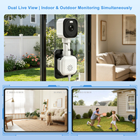 Caméra de fenêtre intelligente WiFi HD 2K, installation sans perforation, moniteur de sécurité domestique intérieur pour la maison