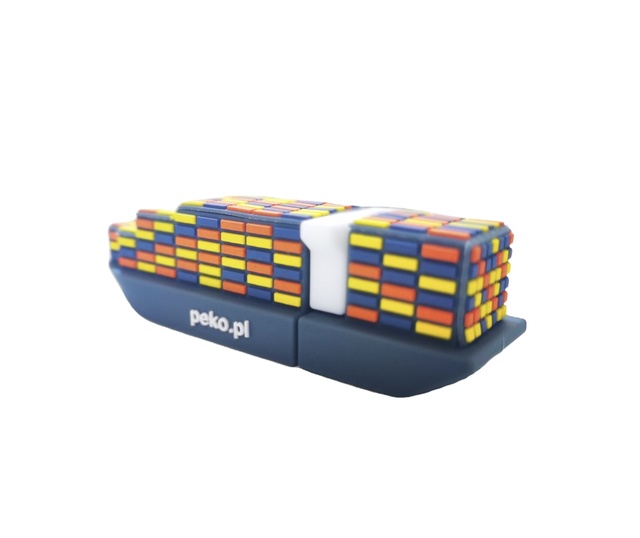 OEM Wholesale Cargo Ship Shape Personalized Gifts 3D Customized Soft Pvc Ship USB Pen Drive Boat Shape USB Flash Drive
