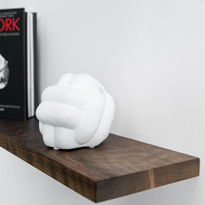 Estante Flotante Rectangular Moderno Personalizado de Madera Maciza con Borde Natural y Soporte para Baño y Cocina, Estante Largo para Libros - Product Image 3