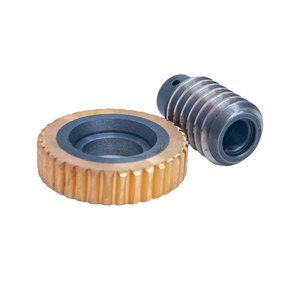 Engrenage à vis sans fin en laiton et bronze sur mesure avec arbre en acier, pièces de transmission pour machines OEM - Product Image 4
