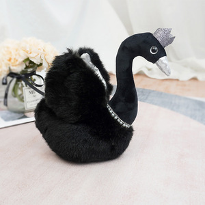 Animale nero bambola cigno bianco bambola cigno peluche per bambini regalo decorazione di nozze nero cigno bianco - Product Image 6