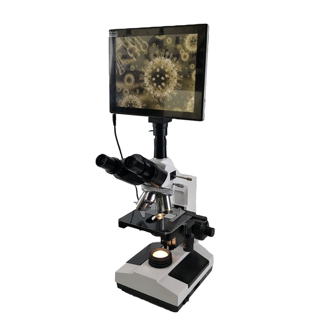 IN-B129-1 Good Price Medical USB Biological Microscope With LCD Screen