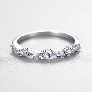 Bijoux Ada, style élégant, anneaux en argent 925 pour <span class=keywords><strong>femme</strong></span>, anneaux en zircone cubique pour un usage quotidien - Product Image 2