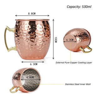 530ml Stainless Steel Handgrip Hammer Beer <b>Cup</b>-Eco-Friendly <b>Large</b> Capacity for Camping - Product Image 2