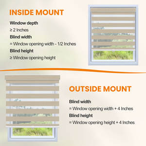 ستائر زيبرا كهربائية ذات طبقتين للنهار والليل، تصميم بسيط وعصري مع تحكم عن بعد ذكي من جوجل للنوافذ - Product Image 6