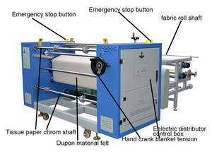 Máquina de sublimación de rodillos de cama plana con pantalla digital y calentamiento por aceite Yunqingtech Mini - Product Image 6