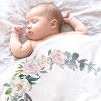 Couverture en flanelle tricotée personnalisée pour bébé, 0-12 mois, pour photographie de nouveau-né et jalons de développement