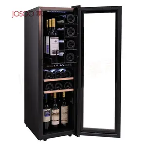 90L Single Cellar Compressor Transparent Glass Door Wine Refrigerator Domestic Wine Coolers Drinks