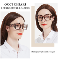 Lunettes optiques confortables pour femmes, avec logo personnalisé, style vintage, verres transparents, monture intégrale rectangulaire, imprimées
