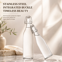 Bouteilles en verre hermétiques à bouchon basculant pour boissons, transparentes, avec bouchon à clapet, pour jus, soda, eau, bière – Approvisionnement direct usine