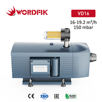 Pompe à vide sans huile VD16 150mbar de la marque Wordfik, 0,55 kW, débit d'air de 16 m3/h, pour machine d'impression