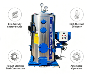 Generador <span class=keywords><strong>de</strong></span> Vapor Industrial Vertical <span class=keywords><strong>de</strong></span> 1 Tonelada, Generador <span class=keywords><strong>de</strong></span> Vapor <span class=keywords><strong>de</strong></span> 0.05 a 1 Tonelada, Generador <span class=keywords><strong>de</strong></span> Vapor a Base <span class=keywords><strong>de</strong></span> Biomasa, Combustible <span class=keywords><strong>de</strong></span> Leña, Pellets - Product Image 2