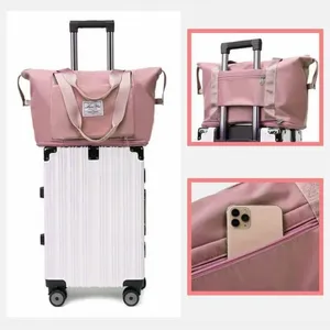 대용량 접이식 방수 핸드백 남여 여행 주최자 가방 여성 수하물 여행 포장 저장 가방
