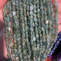 Vente en gros de perles en pierre naturelle 6*8mm pour la fabrication de bijoux, perles ovales irrégulières en pierre brute pour la fabrication de bijoux