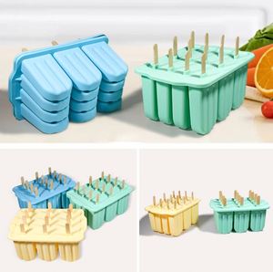 Food Grade BPA-Free 12-Cavity <b>Silicone</b> Ice Cream Molds Easy-to-Use Ice Cream Maker Tray Box Packaging Homemade Ice Pop <b>Tools</b> - Product Image 2