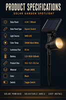 Lampe solaire LED 55LM 3000K blanc chaud 4.5V/180mA avec panneau solaire, batterie, housse en cuir vert et interrupteur à bascule