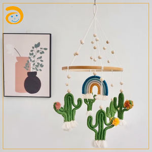 Cuna colgante de ratán hecha a mano, móviles de bebé, juguetes móviles para dormir cómodos para colgar, decoración de guardería para habitación de niños - Product Image 4