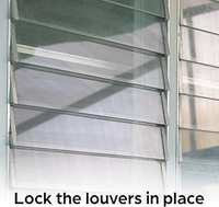 Fenêtres à persiennes en verre avec profilés en aluminium, finition peinture poudrée, inaltérable et antirouille