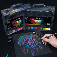 Crayons de couleur professionnels H&B écologiques de haute qualité, solubles, 24 à 50 couleurs, crayons de couleur bois noir pour les arts et le dessin, service personnalisé