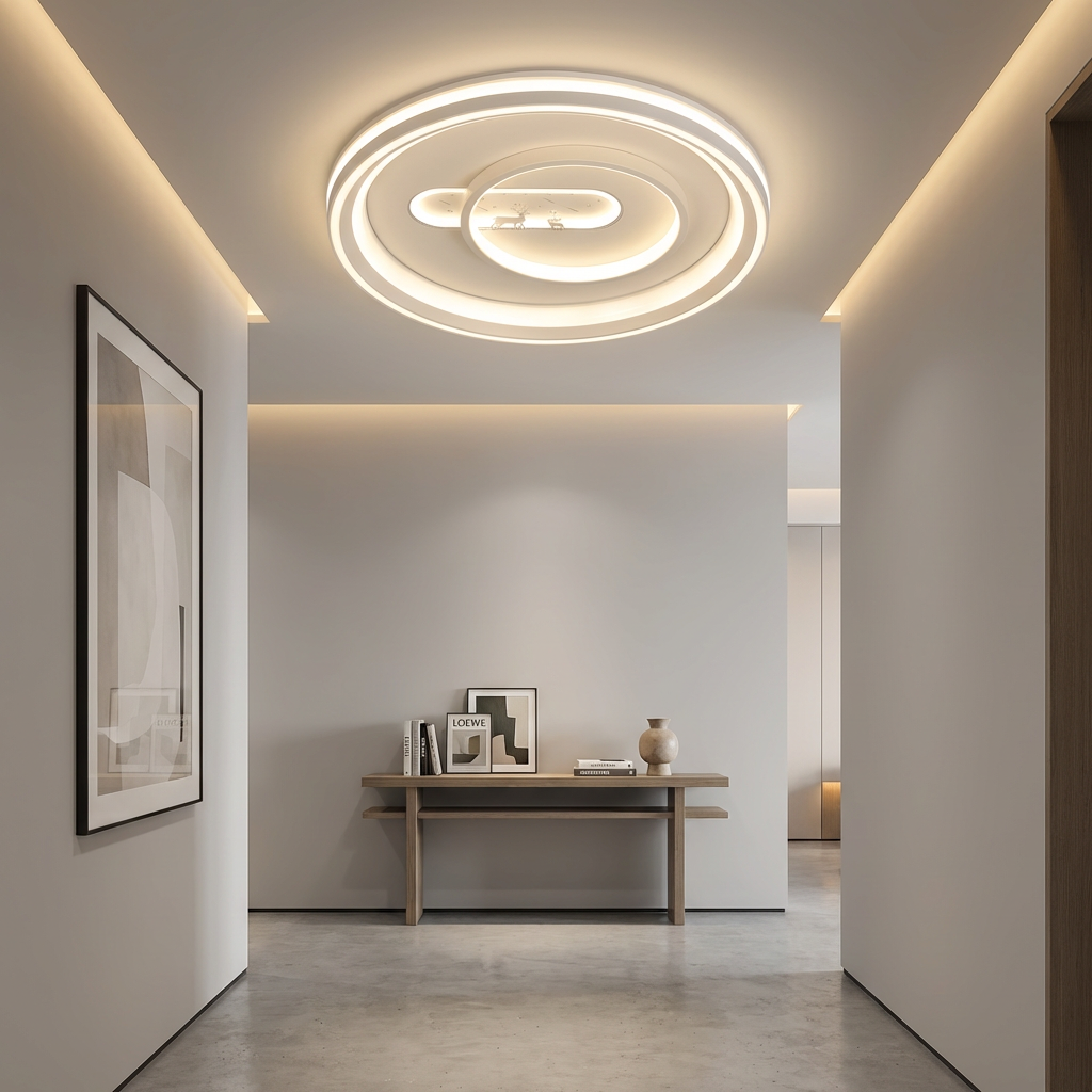 Dimmable LED Ceiling Light with Remote Control Smart Flush Mount Lamp High Brightness for Living Room Kitchen Dining Area