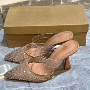 Sandalias de verano con punta en pico y tacón de malla, nuevos estilos, tacones de malla brillantes para mujer - Product Image 3