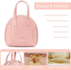 Large Capacity Portable <b>Makeup</b> Bag Stylish Travel Cosmetic Storage <b>Case</b> Luxury Handheld Shell Design Trendy & High-Quality Ins - Product Image 4
