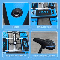 Vélo aquatique gonflable portable pour le tourisme, pédalo léger pour deux personnes, vélo aquatique flottant durable, vente en gros