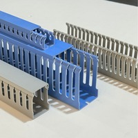 PVC câble goulotte tuyau câble canal bleu en plastique câblage conduit ligne auge pour armoire et boîte de distribution