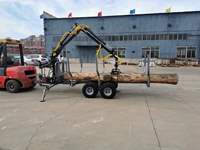 Remorque à grue professionnelle chinoise pour bois, capacité 3 tonnes, moteur 6,5 CV, système à engrenages