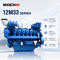 Moteur diesel marin SCDC Baudouin 12M33 de 900 à 1500 CV, V12, à pompe mécanique, pour propulsion principale de navires de pêche et de cargaison