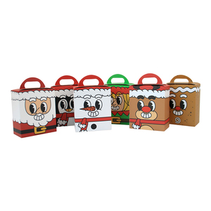 Caixas de doces de Natal com alça para doces, presentes de Natal, lembrancinhas para festas e feriados, lembrancinhas para embrulho de presentes