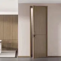 Porte écologique en bois massif moderne de haute qualité avec finition à transfert thermique pour hôtel, hôpital, école