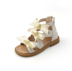 Nouvelles sandales romaines à semelle plate pour filles, nouveau design d'été, sandales en cuir à fermeture éclair pour enfants - Product Image 1