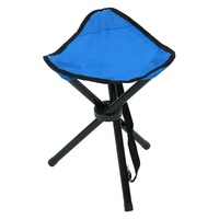Tabourets triangulaires pliables en tissu Oxford 600D avec structure en tube d'acier, résistants à l'eau, écologiques, durables et légers (OEM/ODM)