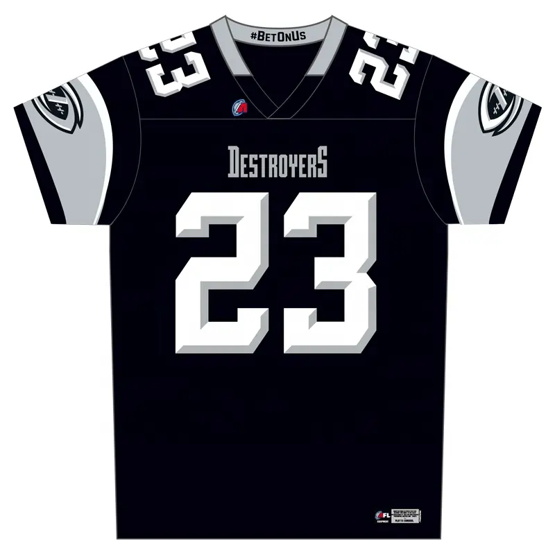 Custom jersey American football sublimation tackle twill