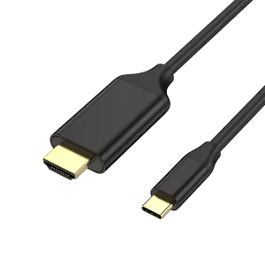 Cable USB 3,1 chapado en oro de 1,8 M, convertidor tipo C a HD, 4K, compatible con 4K, 1080P