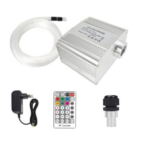 10W RGBW Multi-Color Changing Fiber Optic Star <b>Light</b> Strip Kit with Flashing Motor & RF Remote Control for Car Roof Ceiling - Product Image 1