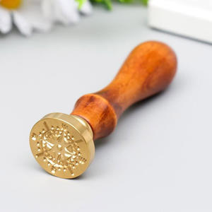 Invitación de boda personalizada sellado sello de cera mango de caoba sello DIY sello de marca - Product Image 2