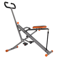 Appareil de Squat pour Exercices à Domicile, Entraînement Abdominal, Renforcement du Tronc, Équipement de Fitness Réglable, Pliable, Durable et Portable