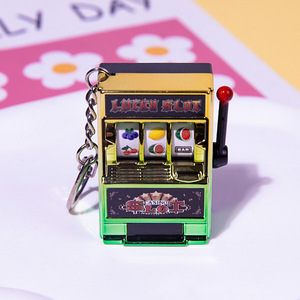 Mini llavero de máquina de lotería de frutas <span class=keywords><strong>Digital</strong></span> creativo, modelo de simulación de juguete giratorio, llavero - Product Image 5