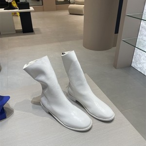 Botas de Verano 2026, Estilo Retro, con Cordones, de Cuero Genuino, Planas, Frescas, con Punta Abierta, Ligeras, a Media Pantorrilla, para Mujer - Product Image 4