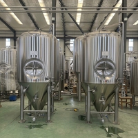 500L 1000L 2000L Voedselveilige 304/316 RVS gejackete conische bierfermentatietank voor drankenverwerking
