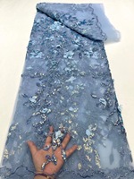 Tissu de paillettes vert menthe pour robe de mariée, tulle, filet, dentelle, broderie de paillettes blanches, tissu à perles
