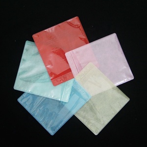 Manchons en plastique pour <span class=keywords><strong>cd</strong></span> et dvd, non tissé, coloré, transparent, double face, 50 pièces - Product Image 2